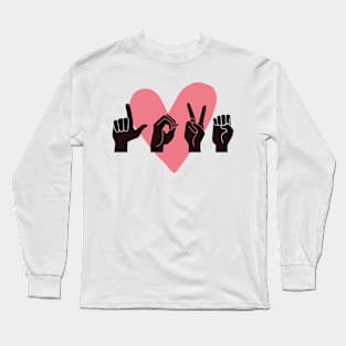 ASL Love IV - Valentine's Day Long Sleeve T-Shirt